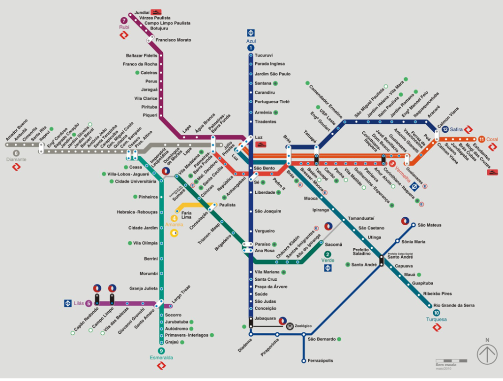 Mapa Do Metro Sp Linha Azul