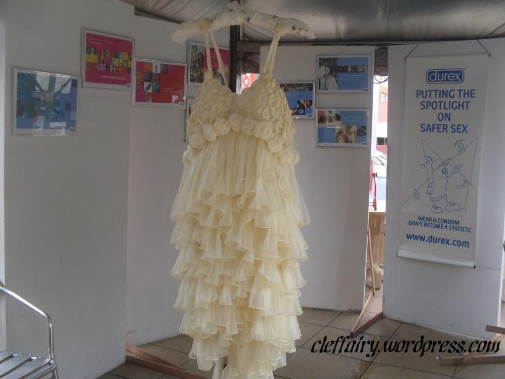 Durex Dress The dress thats made from condoms. Very sexy and alluring.