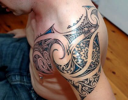 maori shoulder tattoo. maori shoulder tattoo.